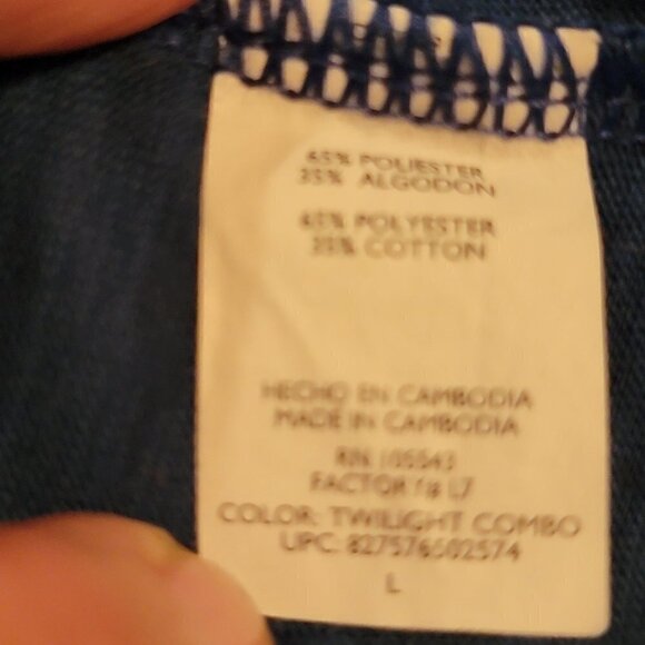 Daisy Fuentes My Favorite T scoop Neck Slim Fit Cut Cap sleeves - Size LG. Blue - Picture 7 of 9